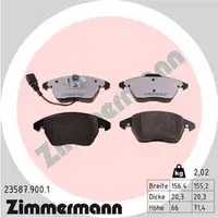 ZIMMERMANN rd:z Bremsbeläge + Wako AUDI A1 A3 TT SEAT SKODA VW Golf 5 6 7 vorne