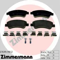 ZIMMERMANN Bremsbeläge CITROEN C2 C3 C4 OPEL Corsa F Crossland X PEUGEOT 206 207 208 vorne