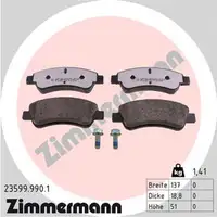 ZIMMERMANN rd:z Bremsbeläge CITROEN Berlingo C2 C3 C4 PEUGEOT 260 207 307 vorne