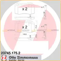 ZIMMERMANN Bremsbeläge + Wako MERCEDES W203 C209 A209 C219 W211 W220 R230 R171 vorne