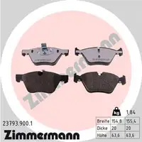 ZIMMERMANN rd:z Bremsbeläge BMW 5er E60 E61 520i 523i 525i 520d 525d vorne