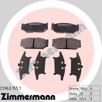 ZIMMERMANN Bremsbeläge SUZUKI 4 (FZ NZ) 1.6 125/135 PS vorne