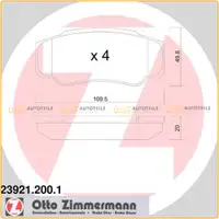 ZIMMERMANN Bremsbeläge CITROEN Jumper FIAT Ducato PEUGEOT Boxer hinten