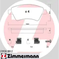 ZIMMERMANN Bremsbeläge Bremsklötze für Renault Kangoo Megane II Scenic II vorne