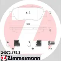 ZIMMERMANN Bremsbeläge Bremsklötze FIAT Panda (169) 1.2 4x4 1.3 D vorne