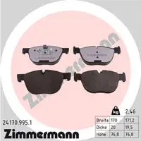 ZIMMERMANN rd:z Bremsbeläge BMW X4 F26 X5 E70 F15 F85 X6 E71 E72 F16 F86 vorne