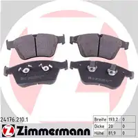 ZIMMERMANN Bremsbeläge für Mercedes W164 ML63AMG W251 V251 R63AMG 510 PS vorne