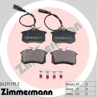 ZIMMERMANN Bremsbeläge + Wako AUDI A4 Avant (8DB B5) RS4 quattro 380 PS hinten