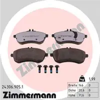 ZIMMERMANN rd:z Bremsbeläge MERCEDES W204 C204 S204 W212 S212 C/A207 R172 vorne