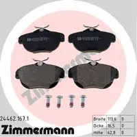 ZIMMERMANN Bremsbeläge für CITROEN C6 (TD_) 3.0 V6 2.0 HDi 2.2 HDI 3.0 HDi vorne