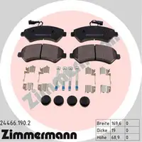 ZIMMERMANN Bremsscheiben + Beläge CITROEN Jumper FIAT Ducato PEUGEOT Boxer 2,0t vorne