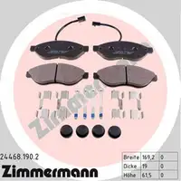 ZIMMERMANN Bremsscheiben + Beläge + Wako CITROEN Jumper FIAT Ducato PEUGEOT Boxer vorne