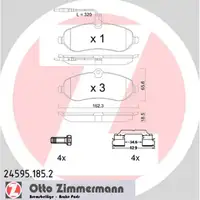 ZIMMERMANN Bremsbeläge Bremsklötze + Wako CITROEN Jumper PEUGEOT Expert vorne