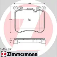 ZIMMERMANN Bremsscheiben + Beläge + Wako BMW X5 F15 X6 F16 35i 25/30d vorne