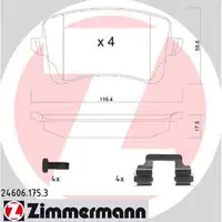 ZIMMERMANN Bremsscheiben + Beläge AUDI A4 S4 (B8) A5 S5 (8T 8F) bis 11.2010 Q5 (8R) hinten