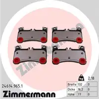 ZIMMERMANN rd:z Bremsbeläge AUDI Q7 4LB PORSCHE Cayenne 9PA VW Touareg 7L hinten