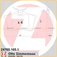 ZIMMERMANN Bremsscheiben + Radlager + Beläge CITROEN Berlingo PEUGEOT Partner Tepee hinten