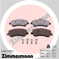 ZIMMERMANN rd:z Bremsbeläge MERCEDES GLK-Klasse X204 200-350 200-350CDI vorne