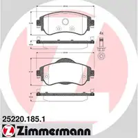 ZIMMERMANN Bremsbeläge Bremsklötze für Citroen C4 II 1.4VTi 95 DS4 1.6HDi vorne