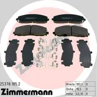 ZIMMERMANN Bremsbeläge für CHRYSLER GRAND VOYAGER V FIAT FREEMONT vorne