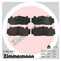 ZIMMERMANN Bremsbeläge BMW 2er M2 F87 5er M5 F10 6er M6 F12 F13 F06 vorne 34112284465