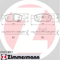 ZIMMERMANN Bremsscheiben + Beläge + Wako FIAT Panda (312_, 319_) 0.9 1.2 vorne