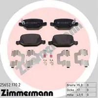 ZIMMERMANN Bremsscheiben + Bremsbeläge FIAT 500L (351_, 352_) 0.9 1.4 1.3/1.6 D hinten