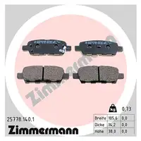 ZIMMERMANN Bremsbeläge Bremsklötze RENAULT Koleos 2 (HC_) hinten 440605435R