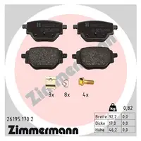 ZIMMERMANN Bremsscheiben + Bremsbeläge OPEL Corsa F PEUGEOT 2008 II 208 II hinten