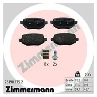 ZIMMERMANN Bremsbeläge CITROEN C4 III OPEL Corsa F Mokka PEUGEOT 2008 II 208 II hinten