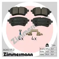 ZIMMERMANN Bremsbeläge Bremsbelagsatz AUDI A4 B9 A5 F5 A6 C8 A7 4K Q5 FY hinten