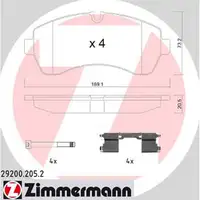 ZIMMERMANN Bremsbeläge Bremsklötze MERCEDES-BENZ Sprinter 3,5t 4,6t 4t 5t VW Crafter vorne