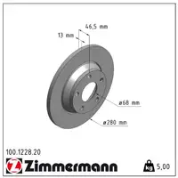 ZIMMERMANN Bremsscheiben Satz für Audi A4 (8D B5) 1.6 1.8 1.9TDI vorne