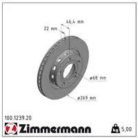 ZIMMERMANN Bremsscheiben für Audi A8 (4D) 2.8-S8quattro 2.8/3.3TDI 1KE hinten