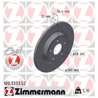 Zimmermann SPORT Bremsscheiben + Bremsbeläge + Sensor AUDI A6 C7 A7 4K PR-1KW hinten