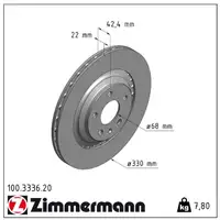 ZIMMERMANN Bremsscheiben AUDI S6 (4F C6) + A6 Allroad (C6) PR-1KW hinten