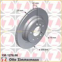 ZIMMERMANN Bremsscheiben Satz für BMW 5er E34 540i M5 3.6/Kat 3.8 hinten