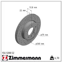 Zimmermann SPORT Bremsscheiben für BMW 3er E46 Z3 E36 3.0 Z4 E85 2.5/3.0i vorne