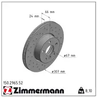 Zimmermann SPORT Bremsscheiben + Bremsbeläge + Sensor BMW 3er G20 4er G22 G23 vorne