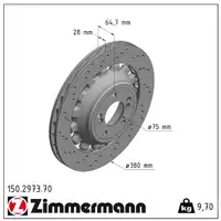 Zimmermann FORMULA Z Bremsscheiben Satz für BMW 2er F87 M2 / Competition / CS hinten