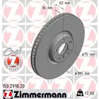 ZIMMERMANN Bremsscheiben Satz BMW X E70 F15 X6 E71 E72 F16 xDrive50i M50d vorne