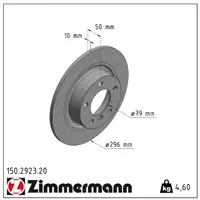 ZIMMERMANN Bremsscheiben + Beläge + Wako MINI R60 R61 Johne Cooper Works 218 PS hinten