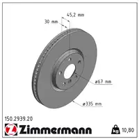 ZIMMERMANN Bremsscheiben + Beläge + Sensor MINI F56 F57 John Cooper Works 231 PS vorne