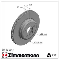 Zimmermann FORMULA F Bremsscheiben Beläge Sensor BMW Z4 E89 sDrive35i/is ab 03.2010 vorne