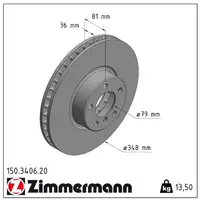 ZIMMERMANN Bremsscheiben + Beläge + Wako BMW 7er E65-67 750i mit Schaltgetriebe vorne