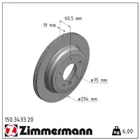 ZIMMERMANN Bremsscheiben + ATE Beläge + Wako BMW 3er E46 325xi 192 PS hinten