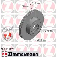 ZIMMERMANN Bremsscheiben Satz CITROEN Jumper FIAT Ducato PEUGEOT Boxer vorne