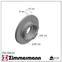 ZIMMERMANN Bremsscheiben + Bremsbeläge + Wako FORD Transit mit Frontantrieb hinten