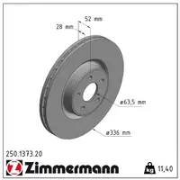 ZIMMERMANN Bremsscheiben Satz FORD Focus 2 MK2 2.5 RS / 500 305/350 PS vorne