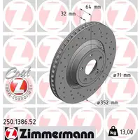 Zimmermann SPORT Bremsscheiben Satz FORD Mustang MK6 2.3 EcoBoost 5.0 V8 ab 07.2015 vorne